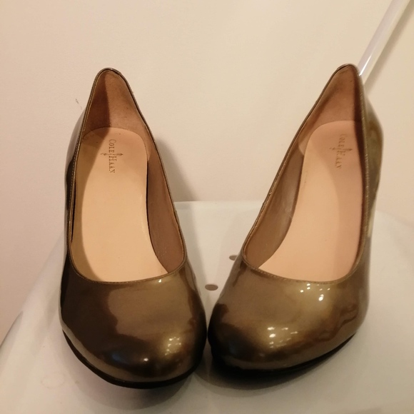Ladies size 10 Cole Haan Nike Air bronze highheels - Picture 2 of 6